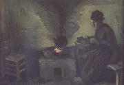 Peasant Woman near the Hearth (mk06) Vincent Van Gogh